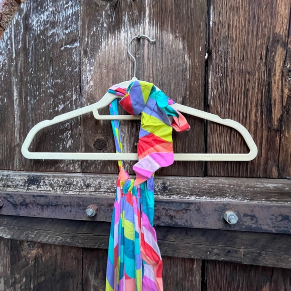 Elan Colorful Striped Halter Dress M - Picture 5 of 8